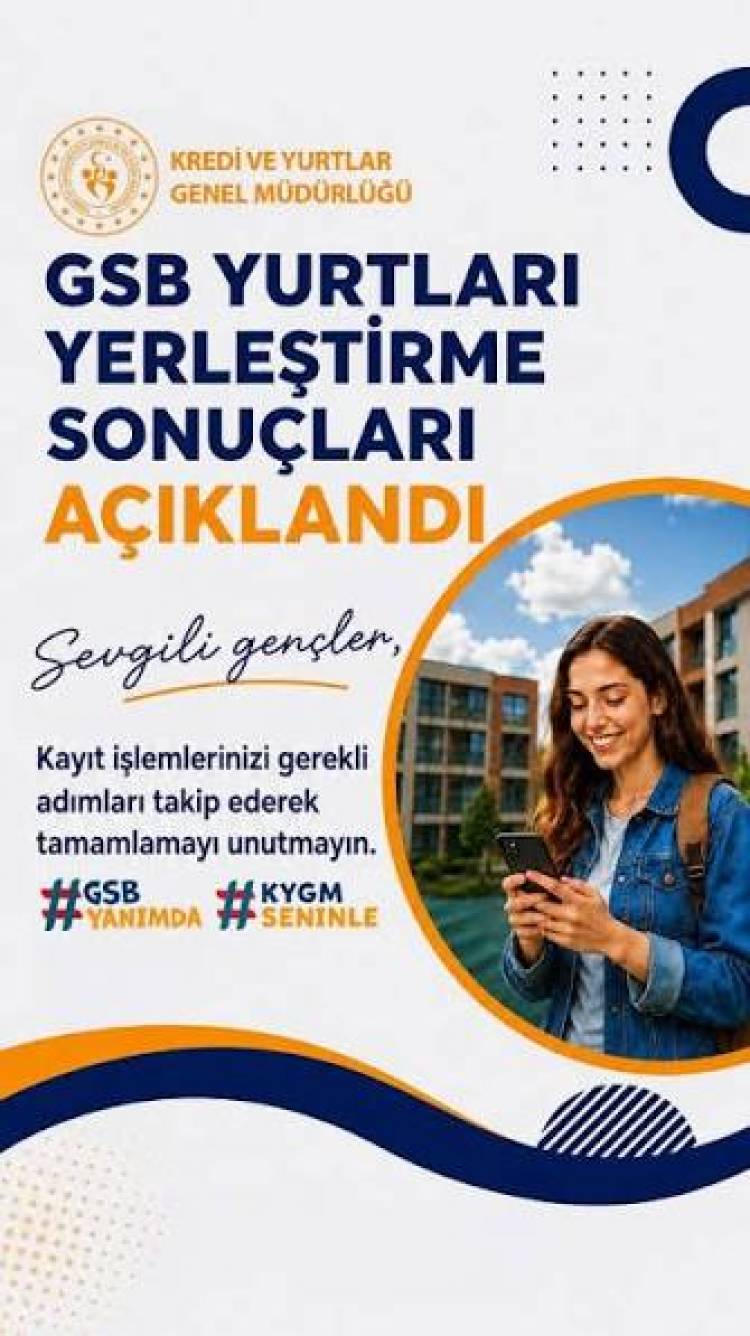 2026 GSB Yurt Başvuru Sonuçları Açıklandı
